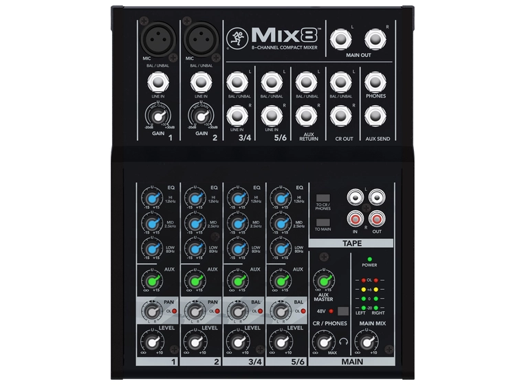 Mackie MIX8 8 Channel Compact Mixer 